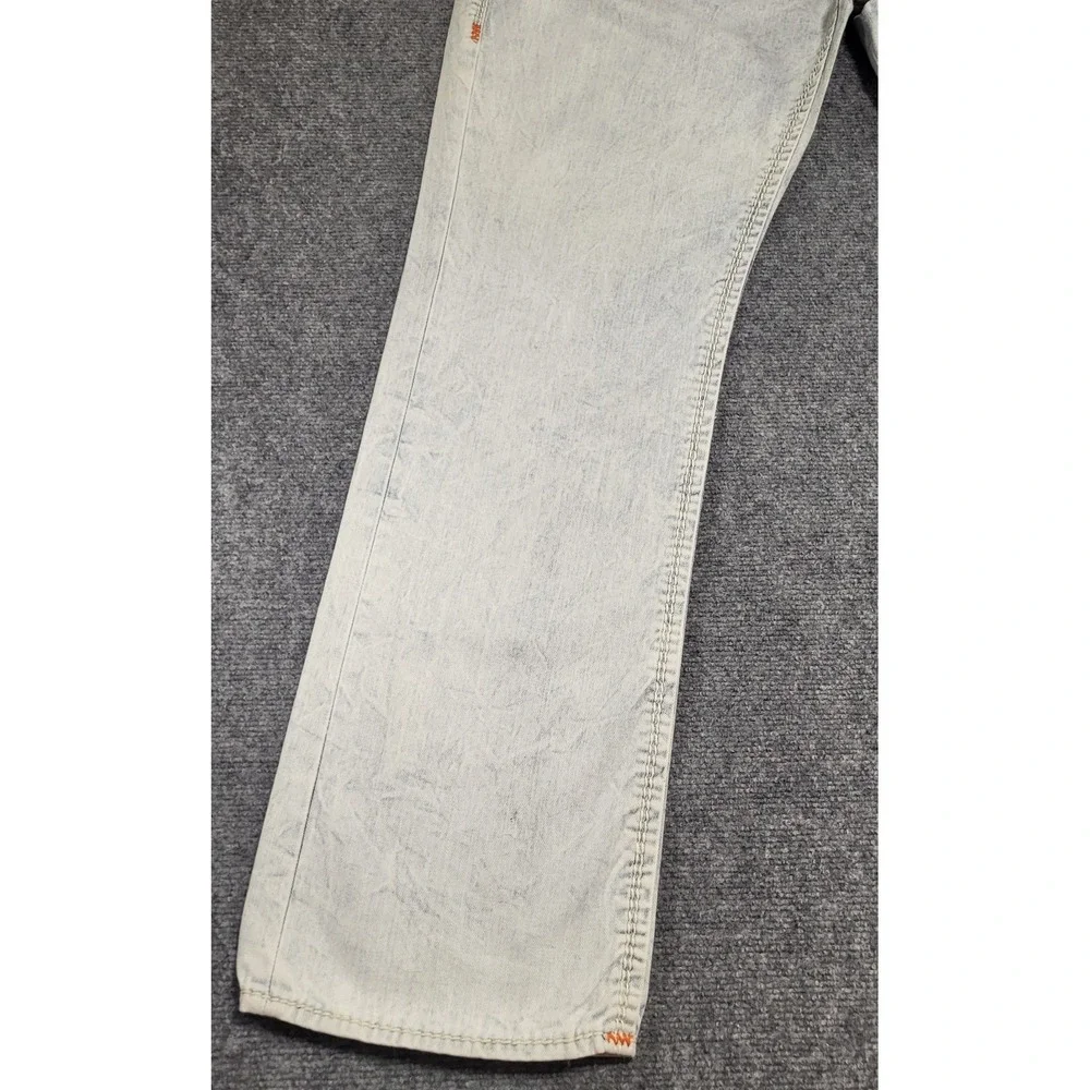 Vtg True Religion Men's Ricky Straight Leg Natural Mega T White/Red Jeans Sz 40